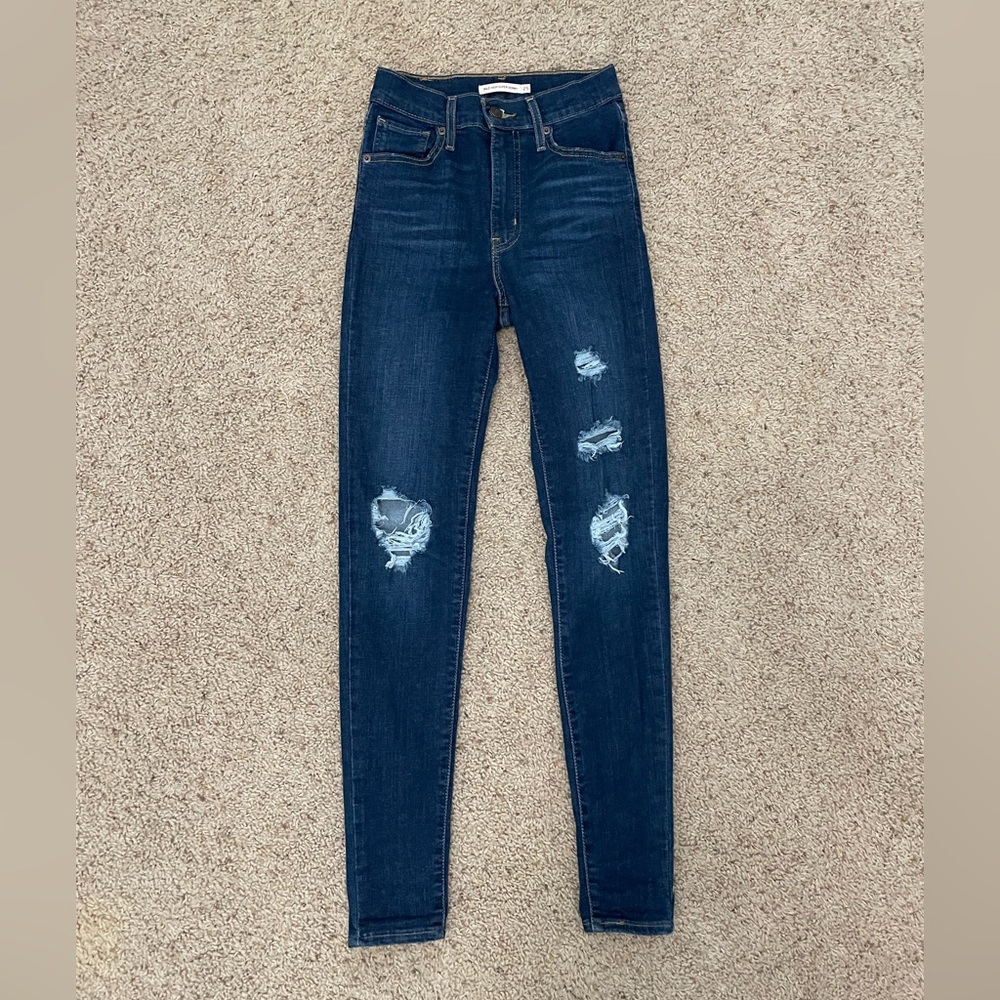 Levi’s Mile High Super Skinny Distressed Jeans